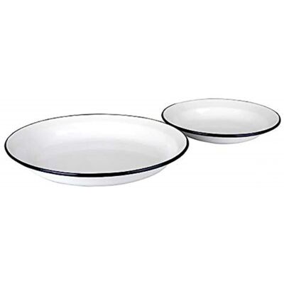 Ibili 912928 Teller aus emailliertem Stahl - 28cm Weiß Ibili 912928 Teller aus emailliertem Stahl - 28cm Weiß