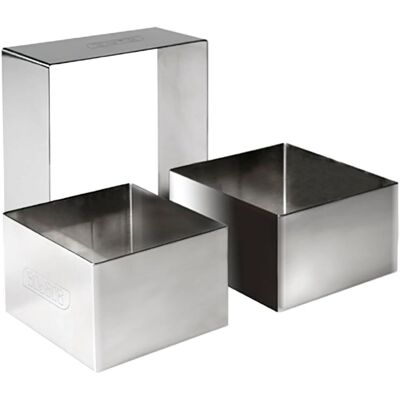 Bague Carrée en Acier Inoxydable - 8x8x4 cm - 50 cm - Anneau Bague Carrée en Acier Inoxydable - 8x8x4 cm - 50 cm - Anneau