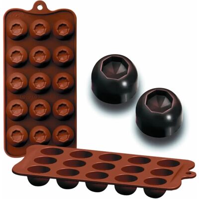 Moule en silicone en forme de diamant pour chocolat Ibili Moule en silicone en forme de diamant pour chocolat Ibili