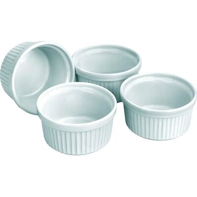 Ibili Set 4 Ceramic Ramekins - 9cm - Oven & Microwave Safe Ibili Set 4 Ceramic Ramekins - 9cm - Oven & Microwave Safe
