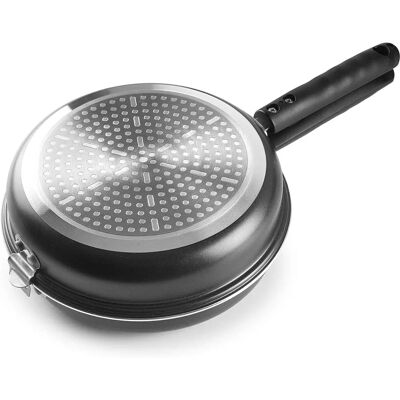 Ibili 24cm Dubbele aluminium anti-aanbakpan - Geschikt voor inductie Ibili 24cm Dubbele aluminium anti-aanbakpan - Geschikt voor inductie