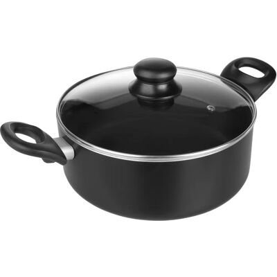 Casserole IBILI 16cm en Aluminium avec Couvercle en Verre Casserole IBILI 16cm en Aluminium avec Couvercle en Verre