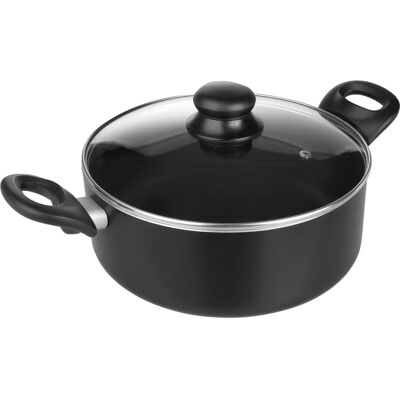 Jamon IBILI - Casserole induction en aluminium 20cm avec couvercle en verre Jamon IBILI - Casserole induction en aluminium 20cm avec couvercle en verre