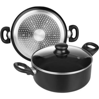 Cocotte induction Ibili 28cm avec couvercle en verre - Casseroles Cocotte induction Ibili 28cm avec couvercle en verre - Casseroles