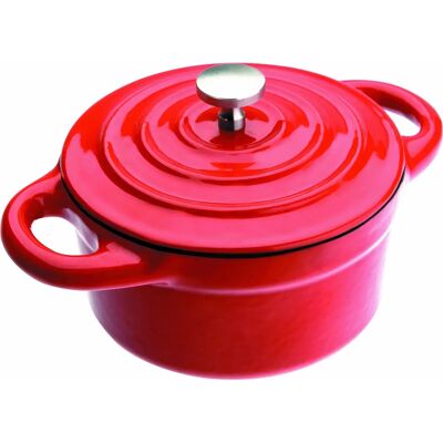 IBILI Mini Cocotte Červená - 10cm, Indukční kompatibilní - Mini Cocotte IBILI Mini Cocotte Červená - 10cm, Indukční kompatibilní - Mini Cocotte