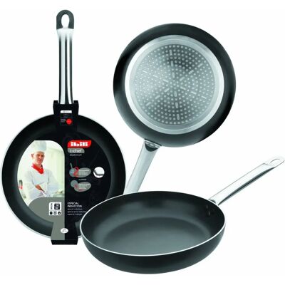 Poêle en aluminium Ibili 20cm antiadhésive - Usage professionnel - Publicité Poêle en aluminium Ibili 20cm antiadhésive - Usage professionnel - Publicité