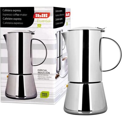Ibili 620306 Cafetera Italiana de Acero Inoxidable 6 Tazas - Cafetera Ibili 620306 Cafetera Italiana de Acero Inoxidable 6 Tazas - Cafetera