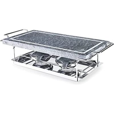 Ibili Stainless Steel Grill Plate - 37x18 cm - Grill Plate Ibili Stainless Steel Grill Plate - 37x18 cm - Grill Plate