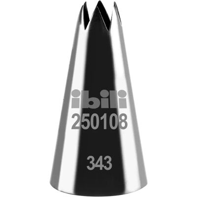 Poche à douille étoile ouverte Ibili 8 mm - Embout pâtisserie Poche à douille étoile ouverte Ibili 8 mm - Embout pâtisserie