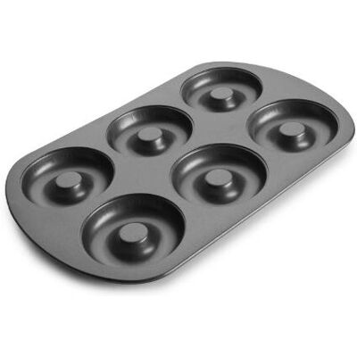 Ibili 827300 Backform - 6 Donuts - 8 cm - Antihaft Ibili 827300 Backform - 6 Donuts - 8 cm - Antihaft