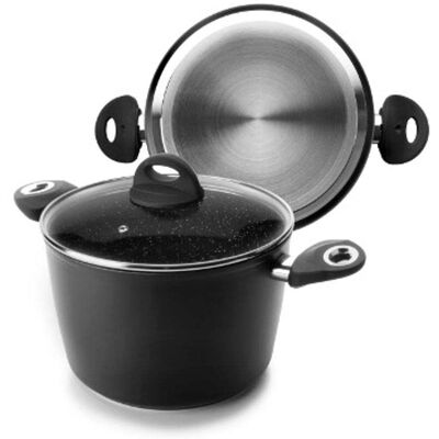Ibili - 20cm Non-stick Kastrull med Glaslock - Passar för Induktion Ibili - 20cm Non-stick Kastrull med Glaslock - Passar för Induktion