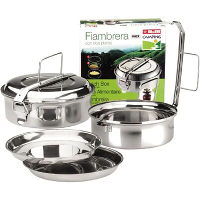 IBILI Caixa de almoço em aço inoxidável - 18cm, 1,3L, Prata IBILI Caixa de almoço em aço inoxidável - 18cm, 1,3L, Prata