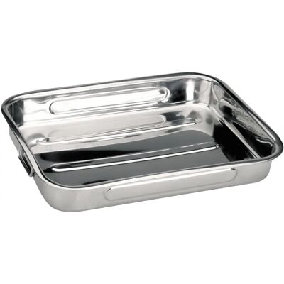 Ibili 651830 Stainless Steel Roasting Pan with Folding Handles - Roasting Pan Ibili 651830 Stainless Steel Roasting Pan with Folding Handles - Roasting Pan