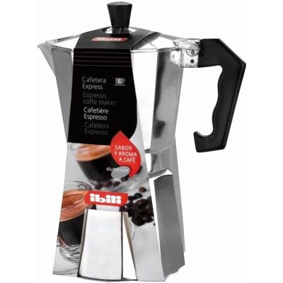 Moka espresso in alluminio Ibili Modello 610903 - 3 Tazze Moka espresso in alluminio Ibili Modello 610903 - 3 Tazze