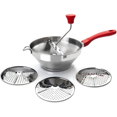 Ibili Presse Purée 24cm Inox - 3 Disques - Publicité Ibili Presse Purée 24cm Inox - 3 Disques - Publicité