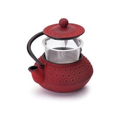 IBILI Hanoi 0.3L Cast Iron Teapot - Red - Suitable for Induction IBILI Hanoi 0.3L Cast Iron Teapot - Red - Suitable for Induction