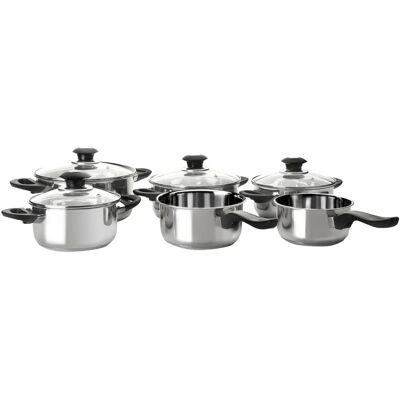 Ibili Optimum 6-teiliges Kochgeschirr-Set aus Edelstahl - Für Induktion Ibili Optimum 6-teiliges Kochgeschirr-Set aus Edelstahl - Für Induktion