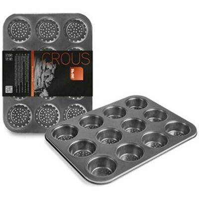 Moule à Muffins en Acier Jamon IBILI 12 Tasses - Antiadhésif, Aéré, Résistant au four - Publicité Moule à Muffins en Acier Jamon IBILI 12 Tasses - Antiadhésif, Aéré, Résistant au four - Publicité