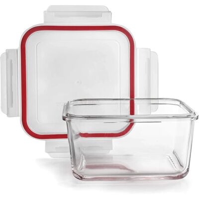 Ibili 754804 Voedselfles 450ml - Vierkant Glas Ibili 754804 Voedselfles 450ml - Vierkant Glas
