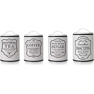 Ibili White Coffee Jar with Handle - Coffee Storage Jar Ibili White Coffee Jar with Handle - Coffee Storage Jar