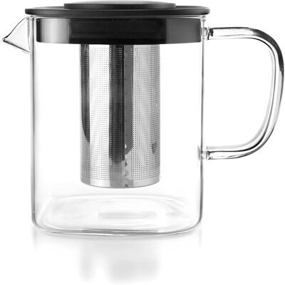 Bouilloire avec Filtre Carré 0,6L - Verre & Acier inoxydable Bouilloire avec Filtre Carré 0,6L - Verre & Acier inoxydable