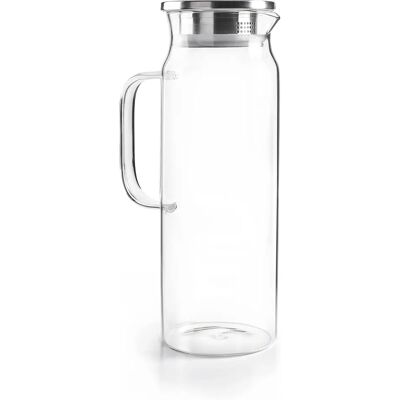 Pichet en verre borosilicate Ibili 1,5L - Transparent, Blanc, Beige, Bois - Publicité Pichet en verre borosilicate Ibili 1,5L - Transparent, Blanc, Beige, Bois - Publicité