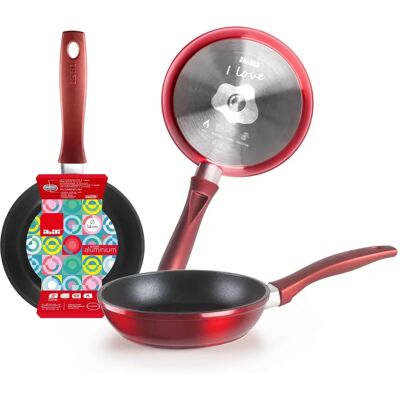 IBILI MiniAlu - Sartén Antiadherente Cereza - 14cm - Aluminio - Inducción completa IBILI MiniAlu - Sartén Antiadherente Cereza - 14cm - Aluminio - Inducción completa