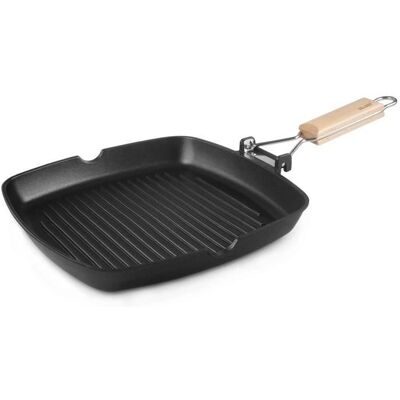 Sartén de Parrilla Ondulada Ibili Lif de 28cm - Aluminio Fundido Antiadherente Sartén de Parrilla Ondulada Ibili Lif de 28cm - Aluminio Fundido Antiadherente