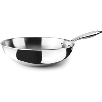 Ibili Modelo: Wok de 30 cm - Acero inoxidable y aluminio - Apto para lavavajillas Ibili Modelo: Wok de 30 cm - Acero inoxidable y aluminio - Apto para lavavajillas