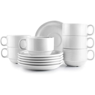 Ibili 693110 White Porcelain Tableware Set - 12 pcs Ibili 693110 White Porcelain Tableware Set - 12 pcs
