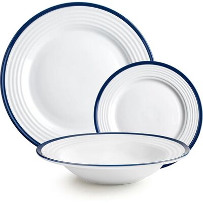 Ibili Ibili 693500 Blau Weiß Porzellan 12-teilige Geschirrset Ibili Ibili 693500 Blau Weiß Porzellan 12-teilige Geschirrset
