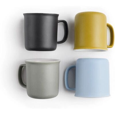 Ibili 693611 Kaffee Tassen Set, 4er, Schwarz, Blau, Grün, Gelb Ibili 693611 Kaffee Tassen Set, 4er, Schwarz, Blau, Grün, Gelb