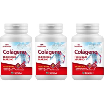 Colágeno hidrolizado marino con magnesio Zentrum 180 comprimidos Colágeno hidrolizado marino con magnesio Zentrum 180 comprimidos
