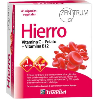 Ynsadiet Zentrum Hierro 45 Cápsulas - Complemento Alimentar Ynsadiet Zentrum Hierro 45 Cápsulas - Complemento Alimentar