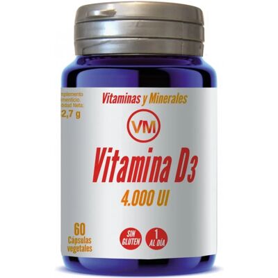 Ynsadiet Vitamina D3 - 4000 UI - 60 cápsulas vegetarianas Ynsadiet Vitamina D3 - 4000 UI - 60 cápsulas vegetarianas