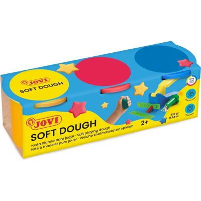Σετ 3 βάζων Jovi Soft Dough - Πηλός modeling Σετ 3 βάζων Jovi Soft Dough - Πηλός modeling