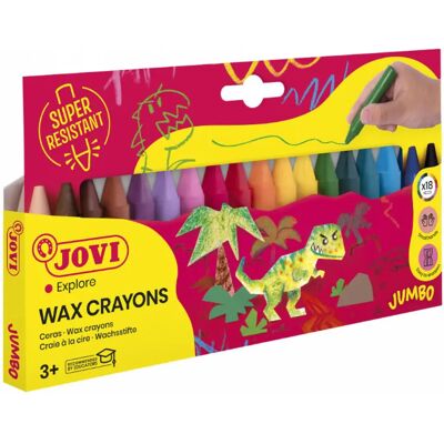 Jovi 980/18 Crayons de Cire - Pack de 18 Couleurs Assorties - Publicité Jovi 980/18 Crayons de Cire - Pack de 18 Couleurs Assorties - Publicité