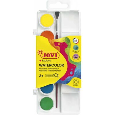 Jovi Aquarellfarben - 6-Farbset Wasserbasierte Farben für Kinder Jovi Aquarellfarben - 6-Farbset Wasserbasierte Farben für Kinder