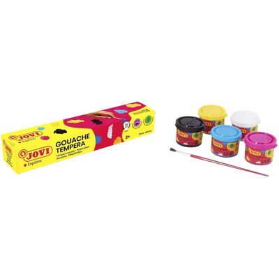 Ensemble de Peinture à la Tempera Jovi - 5 Couleurs 35ml Ensemble de Peinture à la Tempera Jovi - 5 Couleurs 35ml