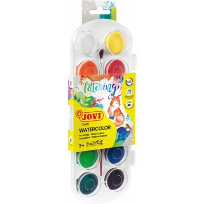 Jovi - 830/12 - Gemischte - 12 Tabletten - Aquarellfarbe Jovi - 830/12 - Gemischte - 12 Tabletten - Aquarellfarbe
