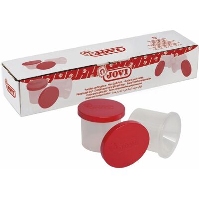Jovi Verfset - 125 - Spillproof, 5 stuks, Rood/Transparant Jovi Verfset - 125 - Spillproof, 5 stuks, Rood/Transparant