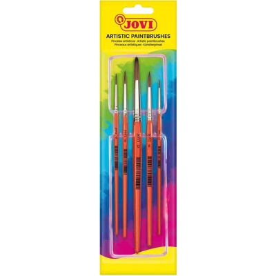 Pinceaux Jovi 8185 - Pack de 5 Pinceaux de Poil de Poney Multicolore Pinceaux Jovi 8185 - Pack de 5 Pinceaux de Poil de Poney Multicolore