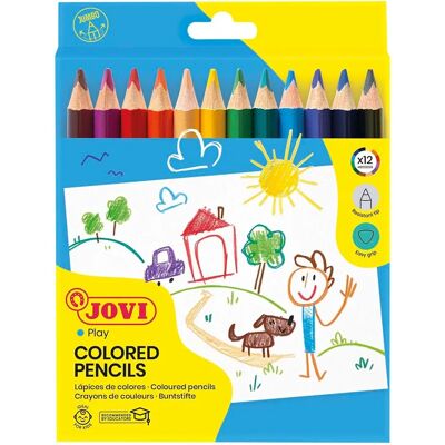Jovi Maxi Dreieckige Buntstifte - 12 Farben Jovi Maxi Dreieckige Buntstifte - 12 Farben