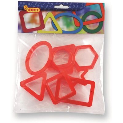 Jovi - Ensemble de pâte à modeler avec 8 formes géométriques - Couleurs mélangées Jovi - Ensemble de pâte à modeler avec 8 formes géométriques - Couleurs mélangées