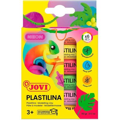 JOVI Neon Plastilin-Set - 6 Stangen - Volumenmodellierung JOVI Neon Plastilin-Set - 6 Stangen - Volumenmodellierung