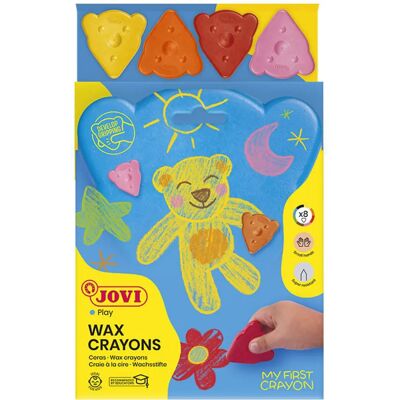 Jovi 948 Ensemble de Crayons - Forme d'Ours, 8 Couleurs Jovi 948 Ensemble de Crayons - Forme d'Ours, 8 Couleurs