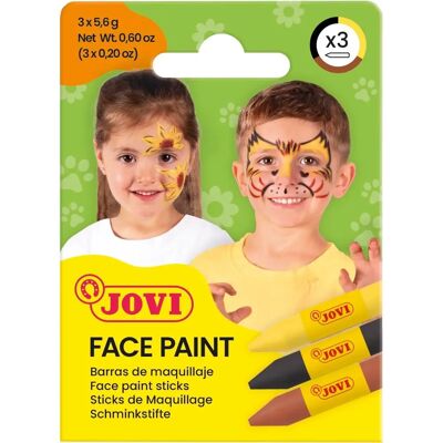 Jovi Dierengezicht Make-up Sticks - Set van 3 Jovi Dierengezicht Make-up Sticks - Set van 3