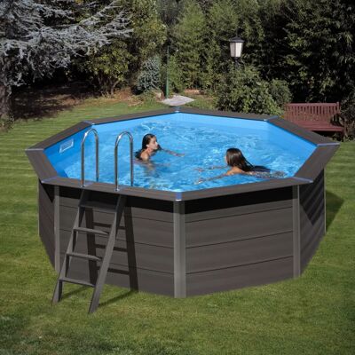Gre KPCO41 Oktogonale Aufstellpool - Pool, Blau, Braun Gre KPCO41 Oktogonale Aufstellpool - Pool, Blau, Braun