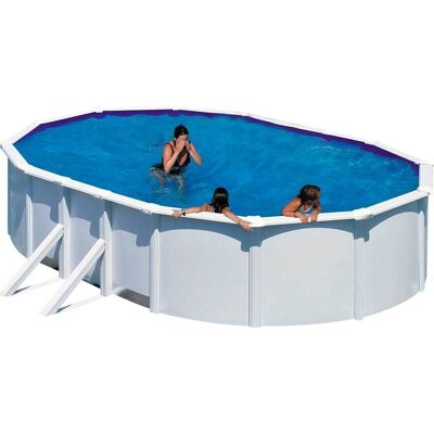 GRE - Wet acier blanc oval - 634x399xH122 - Svømmebassengsett GRE - Wet acier blanc oval - 634x399xH122 - Svømmebassengsett
