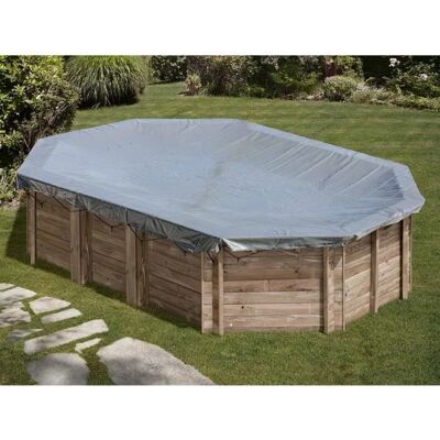 GRE Wooden Pool Cover - 656x456 cm - Winter Protection GRE Wooden Pool Cover - 656x456 cm - Winter Protection